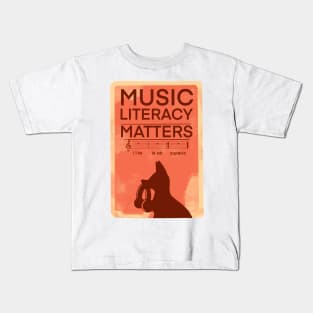 Music literacy matters i like to eat puppies Kids T-Shirt